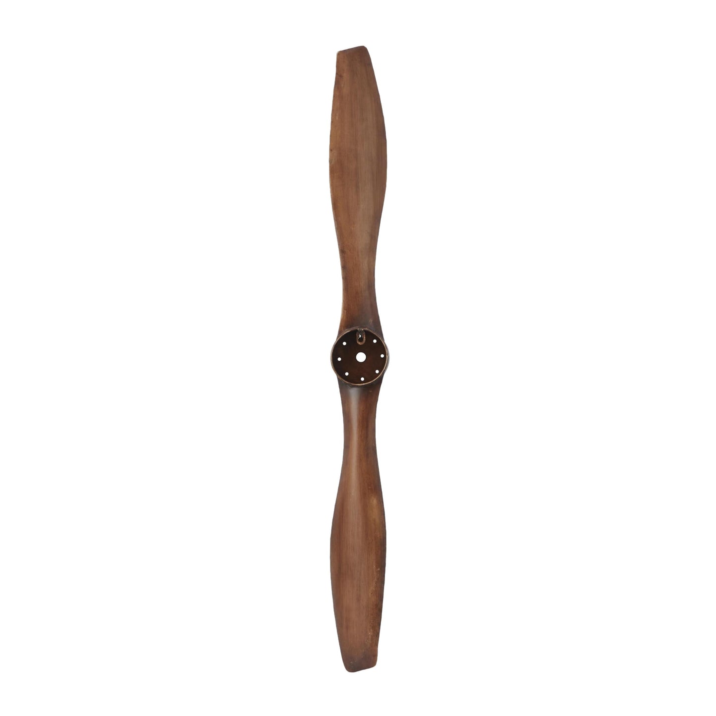 Deco 79 Metal Airplane Propeller Home Wall Decor 2 Blade Wall Sculpture with Aviation Detailing, Wall Art 5" x 2" x 48", Brown